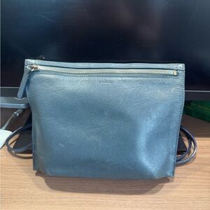 Shinola Blue Leather Crossbody Bag